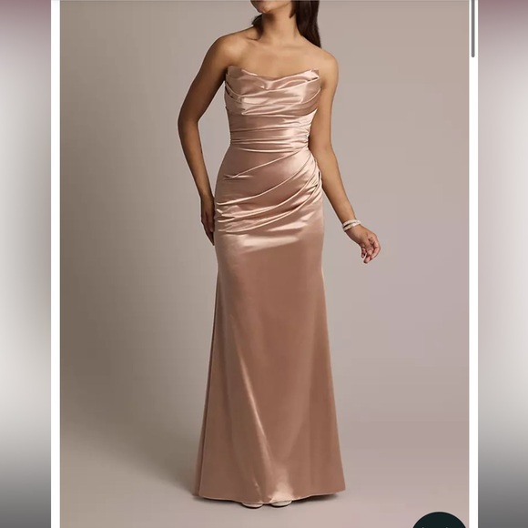 David’s Bridal - Strapless Sand Dress - Picture 5 of 5